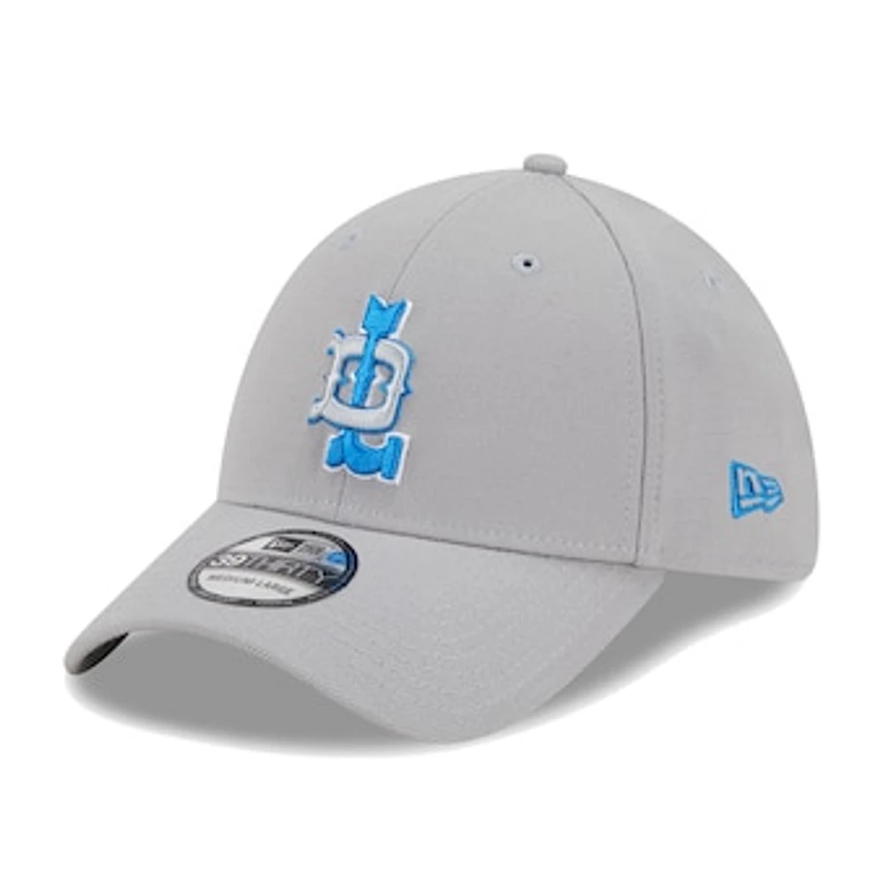 Men's New Era Silver Detroit Lions City Originals 39THIRTY Flex Hat