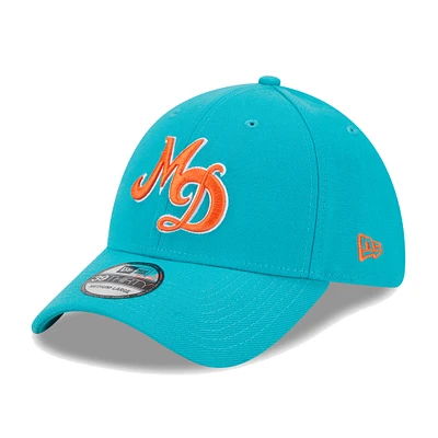 Men's New Era Aqua Miami Dolphins City Originals 39THIRTY Flex Hat