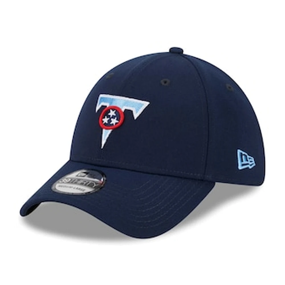 Men's New Era Navy Tennessee Titans City Originals 39THIRTY Flex Hat