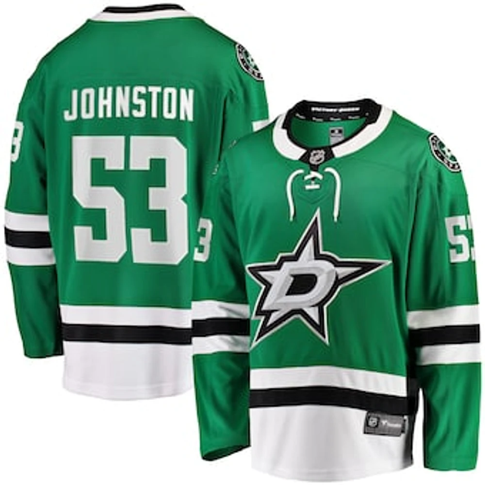 Men's Fanatics Wyatt Johnston Kelly Green Dallas Stars Home Breakaway Player Jersey