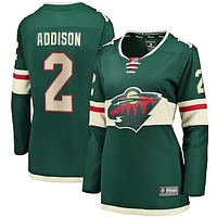 Women's Fanatics Calen Addison Green Minnesota Wild Home Breakaway Player Jersey