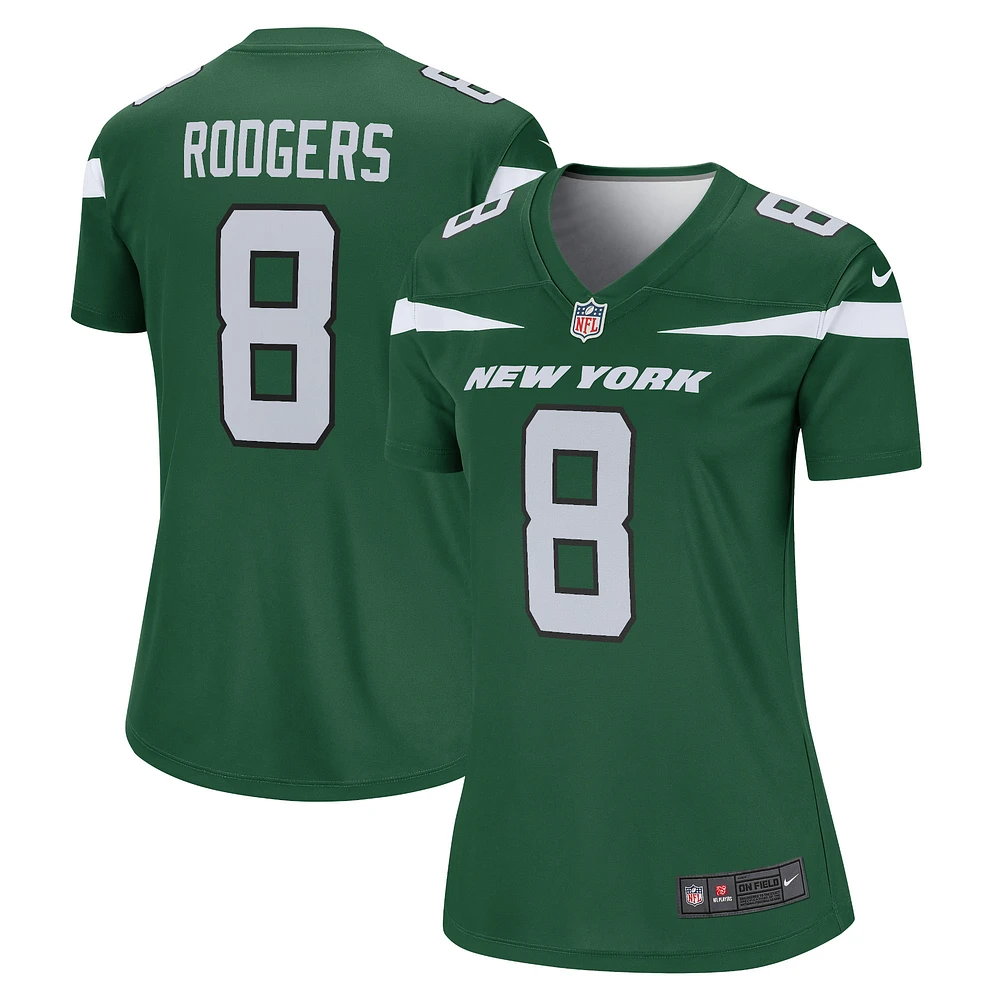 Women's Nike Aaron Rodgers Gotham Green New York Jets Team Legend Player Performance Top