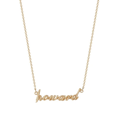 Women's Kyle Cavan  Gold Howard Bison Nameplate Necklace