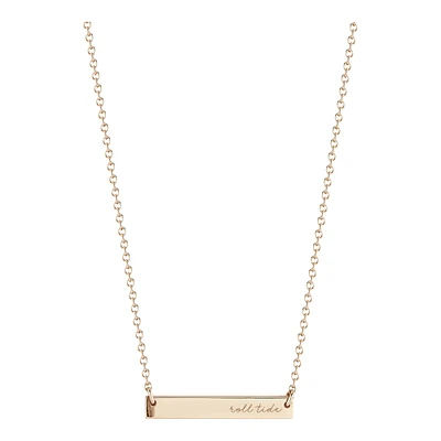 Women's Kyle Cavan  Gold Alabama Crimson Tide Horizontal Bar Necklace