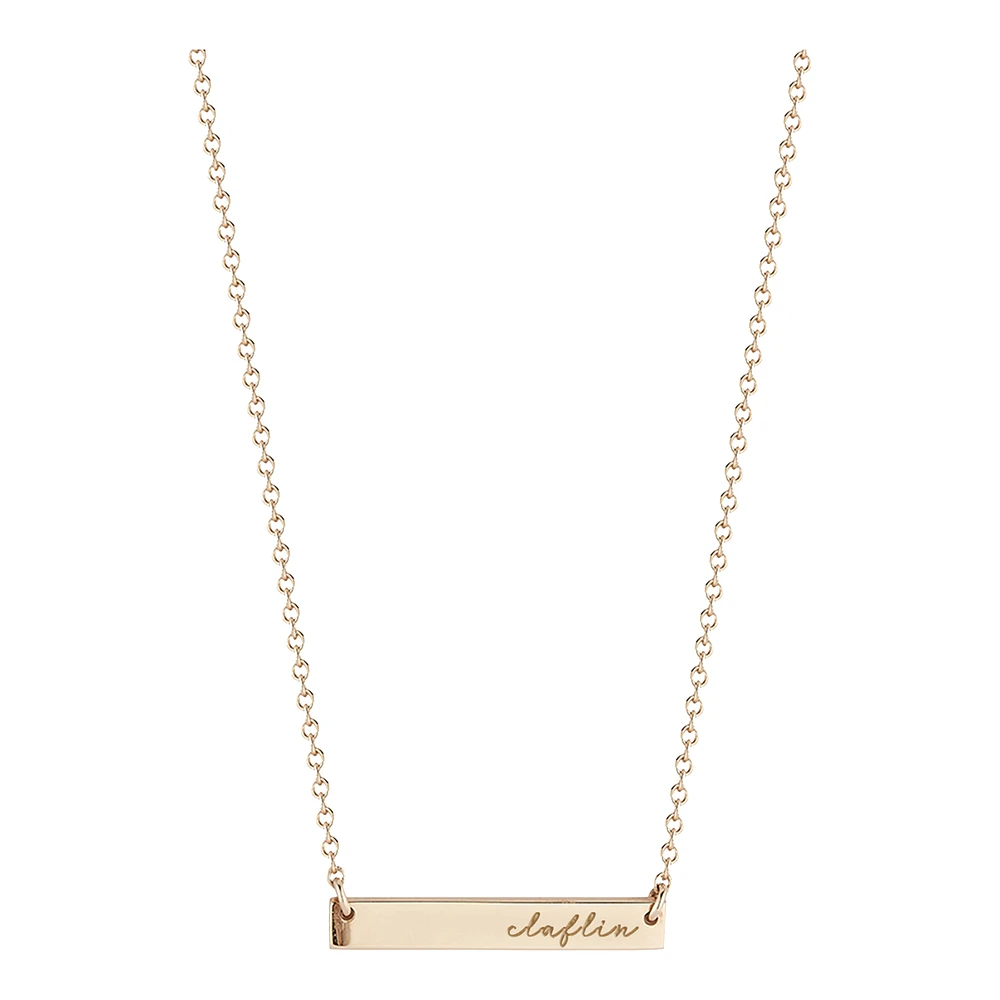 Women's Kyle Cavan Gold Claflin Panthers Horizontal Bar Necklace