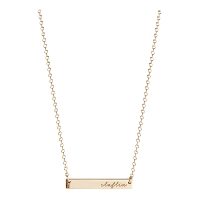 Women's Kyle Cavan  Gold Claflin Panthers Horizontal Bar Necklace