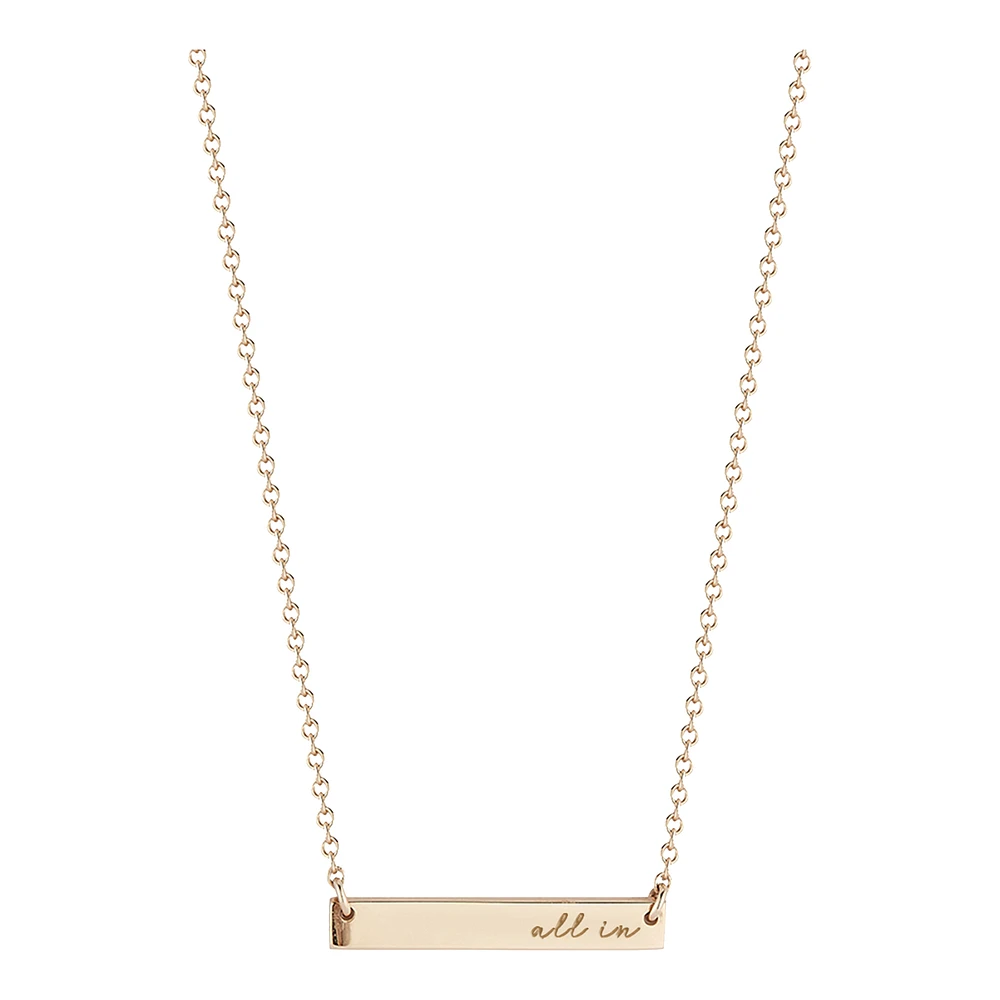 Women's Kyle Cavan Gold Clemson Tigers Horizontal Bar Necklace