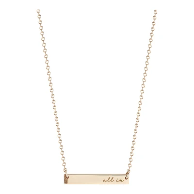 Women's Kyle Cavan  Gold Clemson Tigers Horizontal Bar Necklace