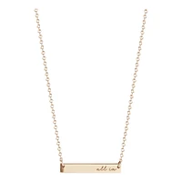 Women's Kyle Cavan  Gold Clemson Tigers Horizontal Bar Necklace