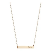 Women's Kyle Cavan  Gold Florida A&M Rattlers Horizontal Bar Necklace