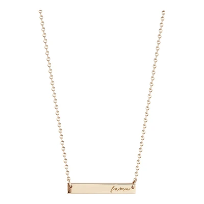 Women's Kyle Cavan  Gold Florida A&M Rattlers Horizontal Bar Necklace