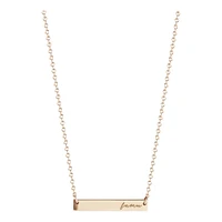 Women's Kyle Cavan  Gold Florida A&M Rattlers Horizontal Bar Necklace