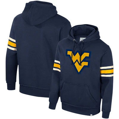 Men's Colosseum Navy West Virginia Mountaineers Saluting Pullover Hoodie