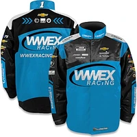 Men's Trackhouse Racing Team Collection  Black Ross Chastain WWEX Nylon Uniform Full-Snap Jacket