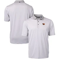 Men's Cutter & Buck  Gray/White Oregon State Beavers Big Tall Virtue Eco Pique Micro Stripe Recycled Polo
