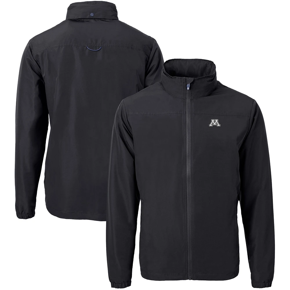 Men's Cutter & Buck Minnesota Golden Gophers Big Tall Charter Eco Knit Recycled Full-Zip Jacket