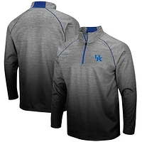 Men's Colosseum Heather Gray Kentucky Wildcats Sitwell Raglan Quarter-Zip Jacket