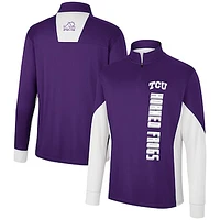 Men's Colosseum Purple TCU Horned Frogs Bart Quarter-Zip Top