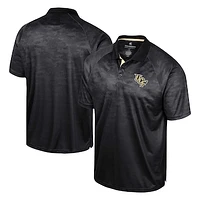 Men's Colosseum Black UCF Knights Honeycomb Raglan Polo
