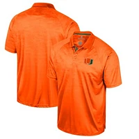 Men's Colosseum Orange Miami Hurricanes Honeycomb Raglan Polo