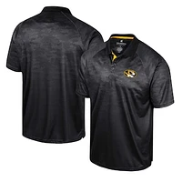 Men's Colosseum Black Missouri Tigers Honeycomb Raglan Polo