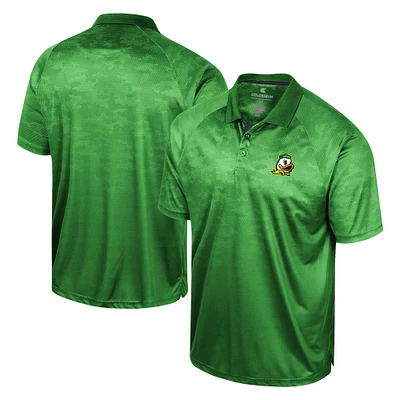 Men's Colosseum Green Oregon Ducks Honeycomb Raglan Polo