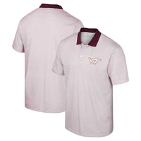 Men's Colosseum White Virginia Tech Hokies Print Stripe Polo