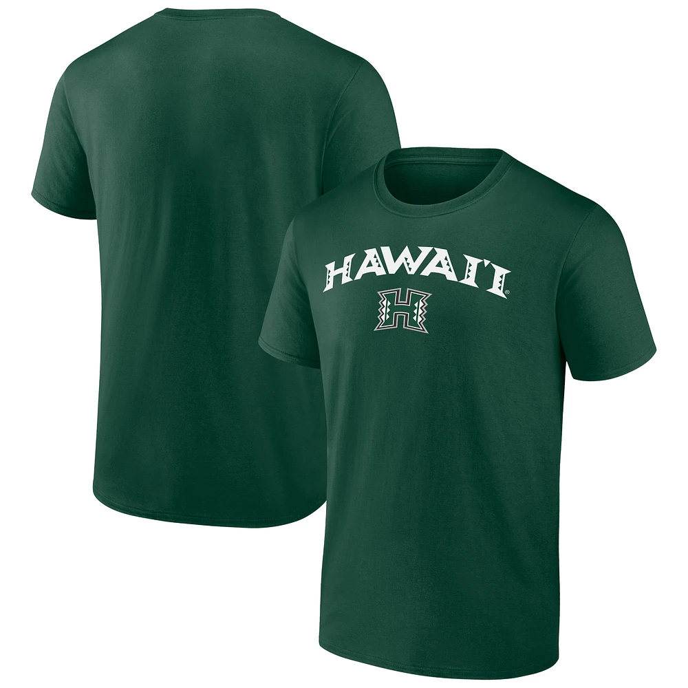 Men's Fanatics Green Hawaii Warriors Campus T-Shirt