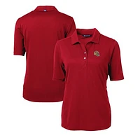 Women's Cutter & Buck  Scarlet San Francisco 49ers Helmet Logo DryTec Virtue Eco Pique Recycled Polo