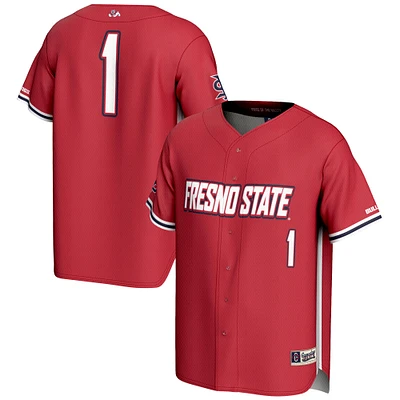 Men's GameDay Greats #1 Fresno State Bulldogs Lightweight Baseball Jersey