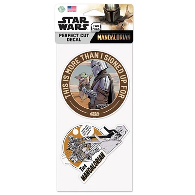 WinCraft  The Mandalorian 2-Pack 4" x 8" Perfect Cut Decal Set