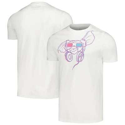Men's Ripple Junction  White Gremlins Headphones T-Shirt