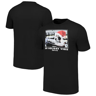 Men's Ripple Junction  Black Gremlins Gizmo Santa T-Shirt