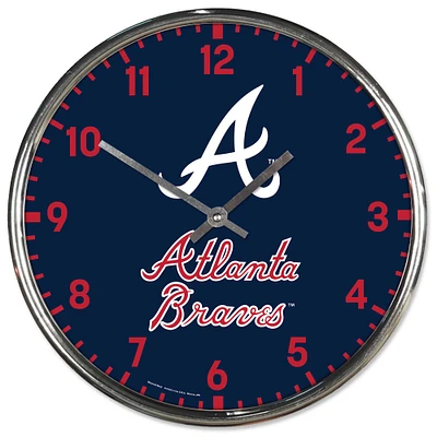 WinCraft Atlanta Braves Chrome Wall Clock