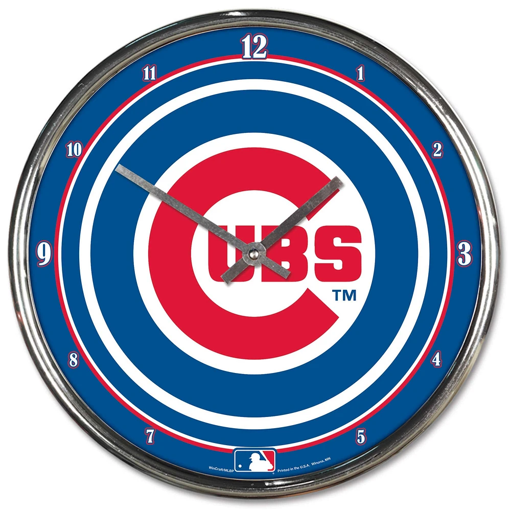 WinCraft Chicago Cubs Chrome Wall Clock