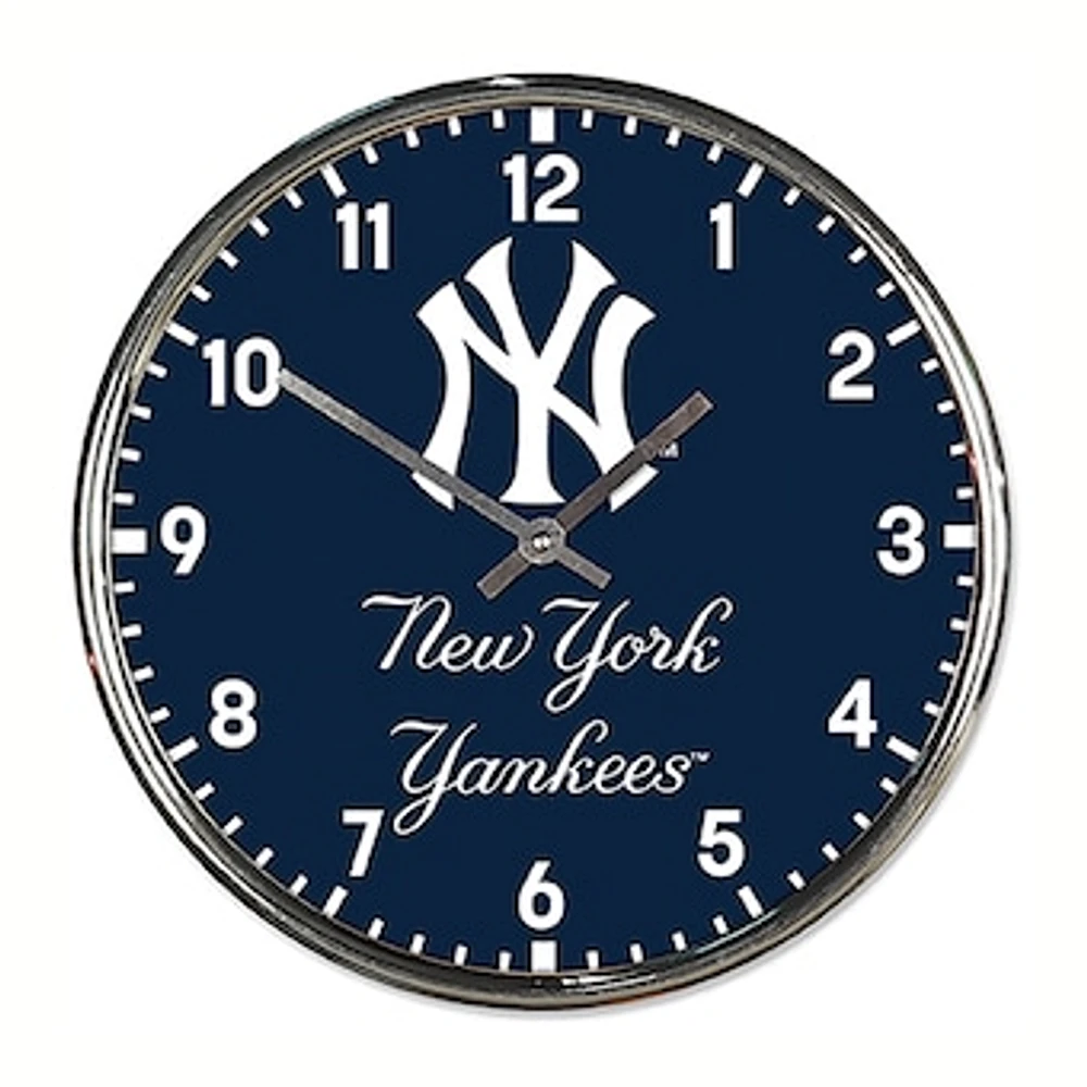 WinCraft New York Yankees Chrome Wall Clock