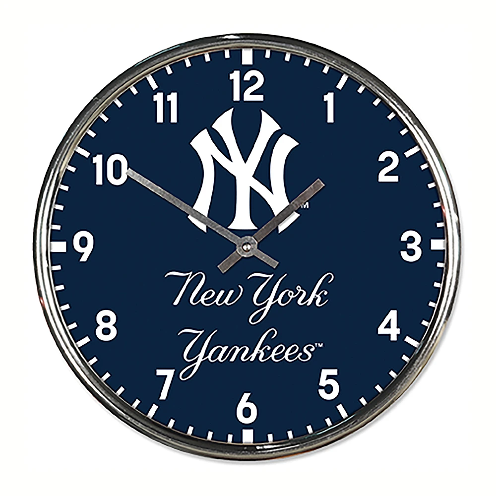 WinCraft New York Yankees Chrome Wall Clock