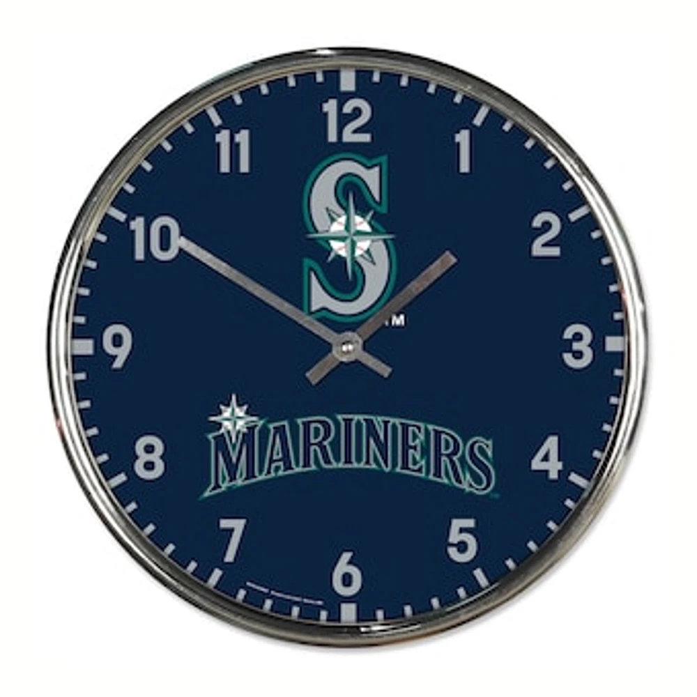 WinCraft Seattle Mariners Chrome Wall Clock