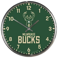 WinCraft Milwaukee Bucks Chrome Wall Clock