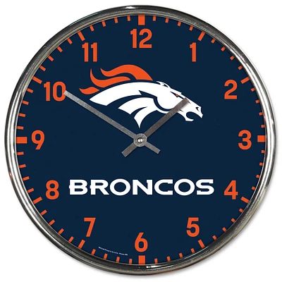 WinCraft Denver Broncos Chrome Wall Clock