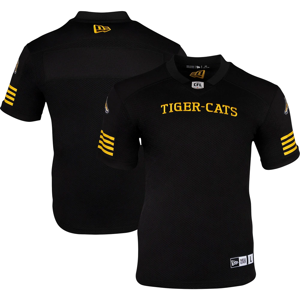 Youth New Era Black Hamilton Tiger-Cats 2023 Replica Jersey