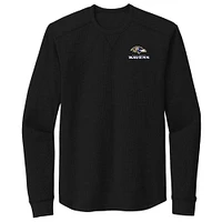 Men's Dunbrooke Black Baltimore Ravens Cavalier Thermal Long Sleeve T-Shirt