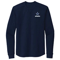 Men's Dunbrooke Navy Dallas Cowboys Cavalier Thermal Long Sleeve T-Shirt