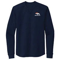 Men's Dunbrooke Navy Denver Broncos Cavalier Thermal Long Sleeve T-Shirt