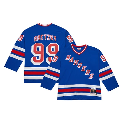 Men's Mitchell & Ness Wayne Gretzky Blue New York Rangers  1996/97 Blue Line Player Jersey