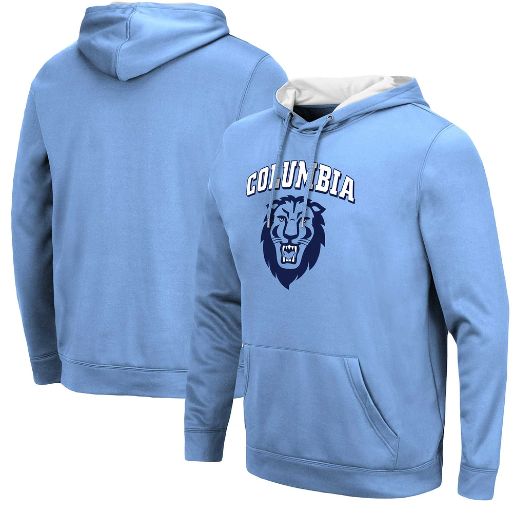 Men's Colosseum Light Blue Columbia University Resistance Pullover Hoodie