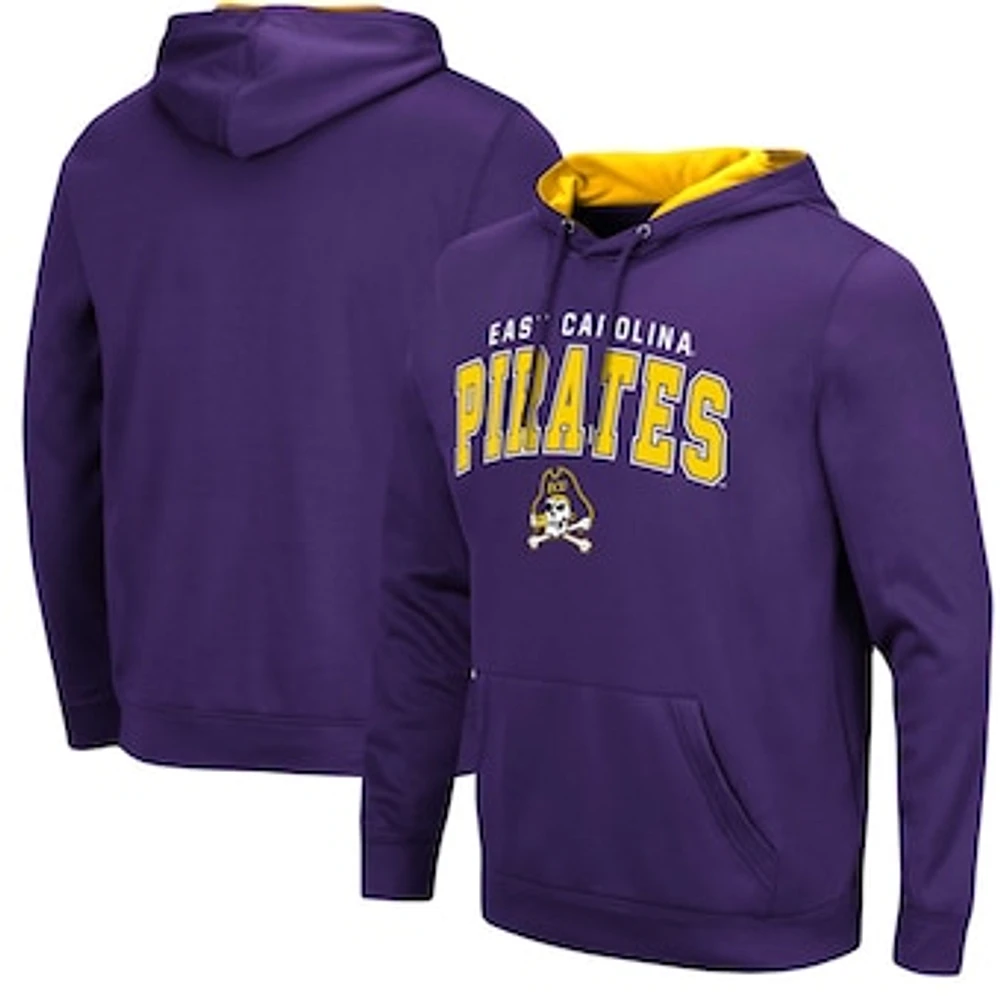 Men's Colosseum Purple ECU Pirates Resistance Pullover Hoodie