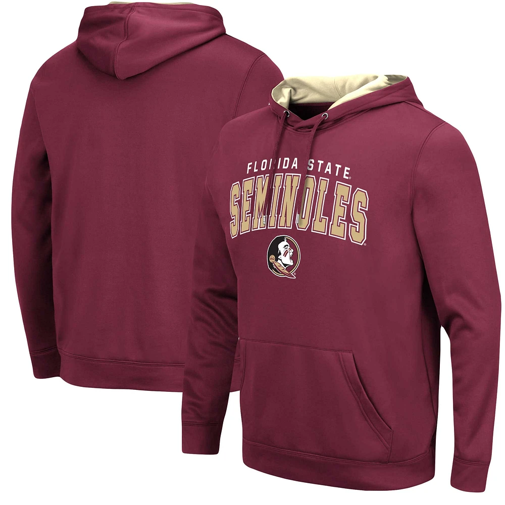 Men's Colosseum Garnet Florida State Seminoles Resistance Pullover Hoodie