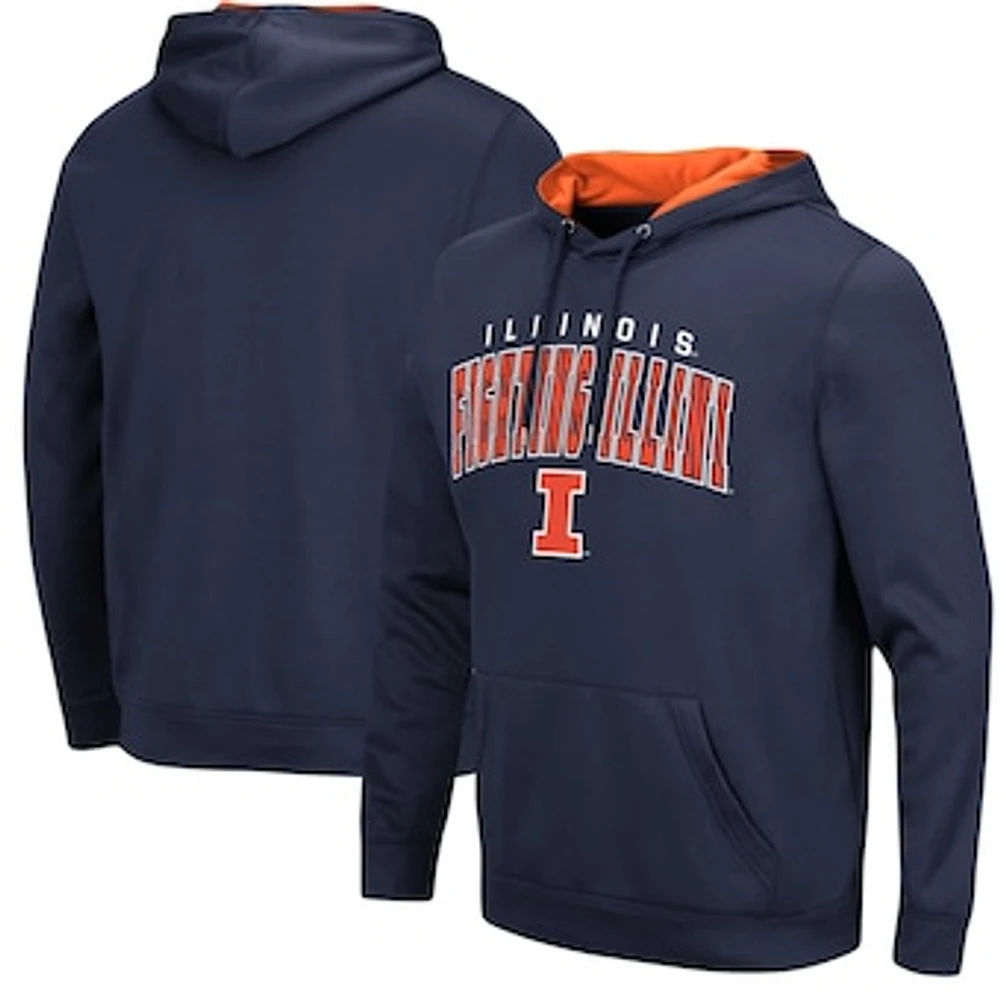 Men's Colosseum Navy Illinois Fighting Illini Resistance Pullover Hoodie