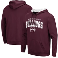 Men's Colosseum Maroon Mississippi State Bulldogs Resistance Pullover Hoodie